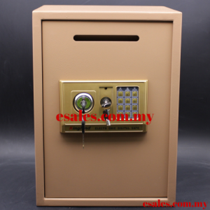 Kingland T-50EK-Gold Cash Deposit Front Drop Digital Safe Box With Alarm, Keylock, Shelving - Image 4