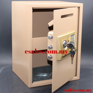 Kingland T-50EK-Gold Cash Deposit Front Drop Digital Safe Box With Alarm, Keylock, Shelving - Image 5