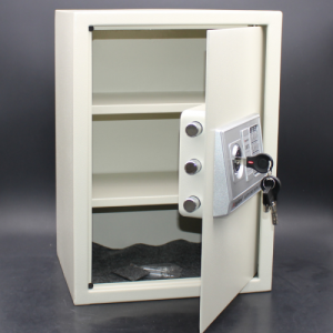 Kingland T-50EK-White Digital Safe Box With Alarm, Keylock, Led, Shelving - Image 3