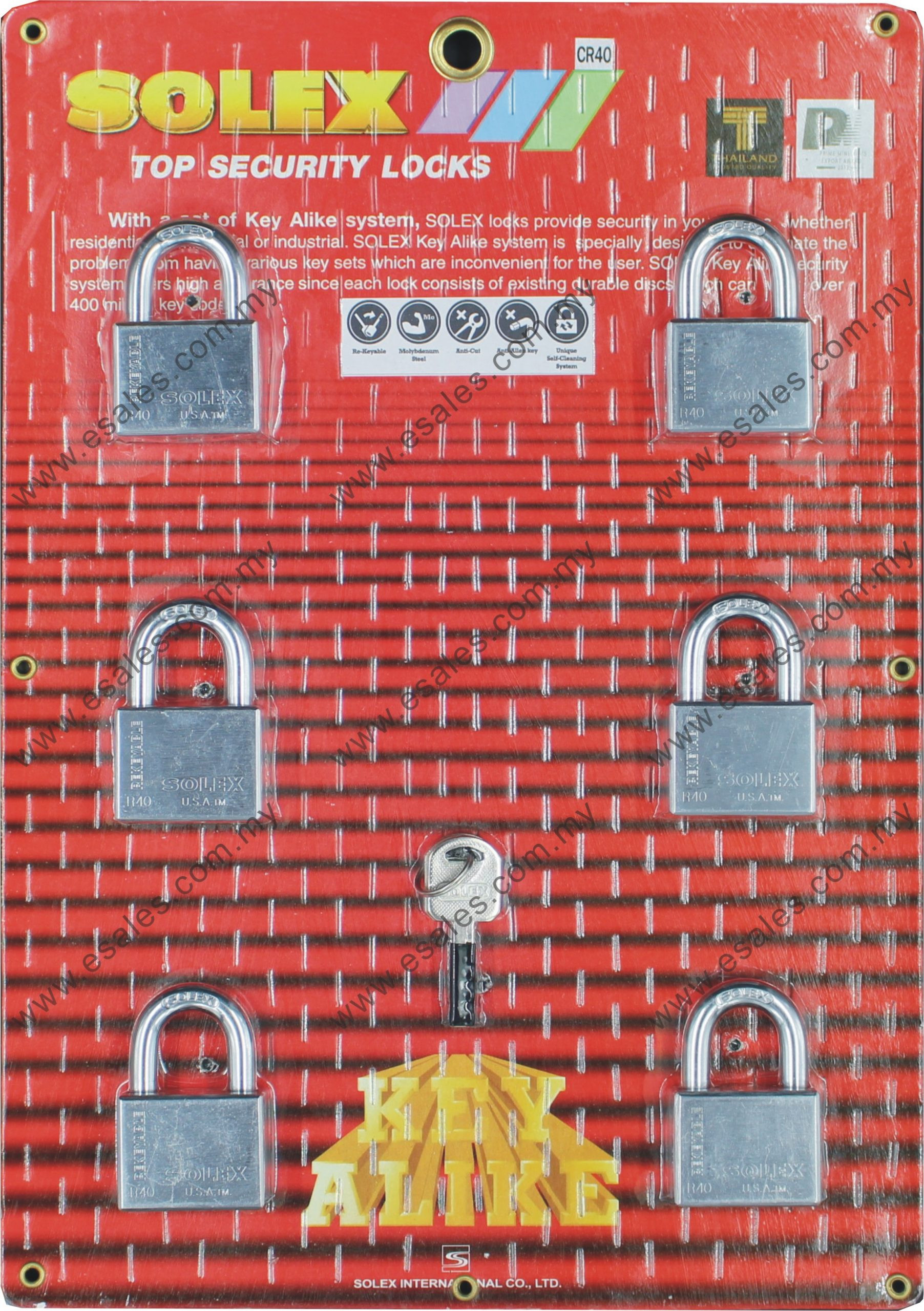 SOLEX R40-CR-KA06 Padlock