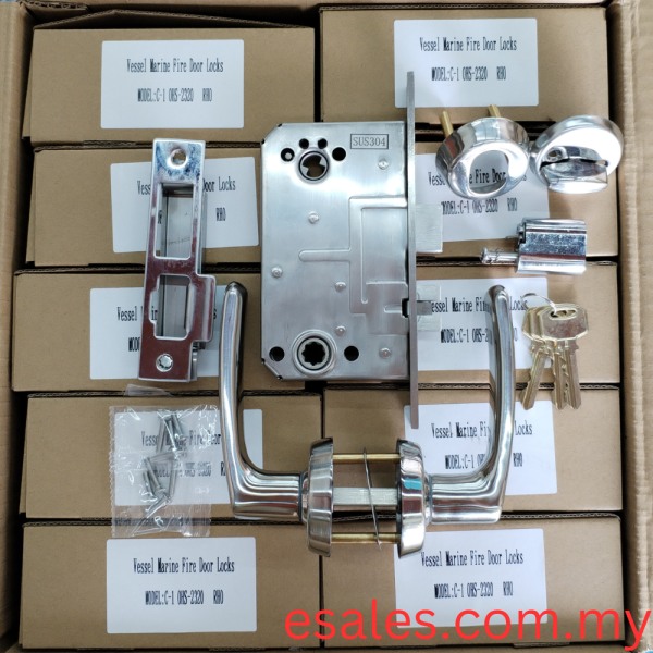 C-1 OHS-2320 RHO/LHRO (190mm) SUS304 Stainless Steel Vessel Marine Fire Door Lock - Image 12