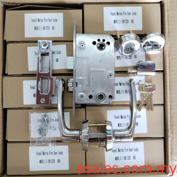 C-1 OHS-2320 RHO/LHRO (190mm) SUS304 Stainless Steel Vessel Marine Fire Door Lock - Image 11