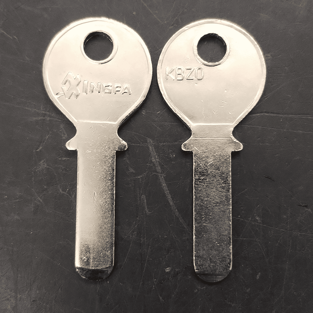 Dimple Key KE2 / KBZ0 / KB20, W7.89 x T2.41 x L26.18