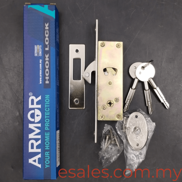 ARMOR AML-H251/HL/SS Mortise Hook Lock 25mm - Pepper Spray Malaysia ...