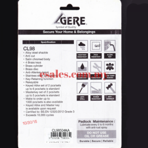 GERE Granit CL98504KA Padlock - Image 2
