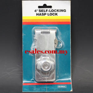 LOCKING HASP AND STAPLE KEY LOCK 4" SELF-LOCKING HASP LOCK