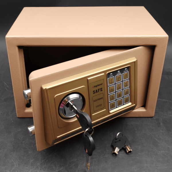 Kingland T-20EA-Gold Digital Safe Box With Alarm, Keylock