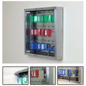 Glass Panel 30450645 Stainless Steel Key Box 45 Keys