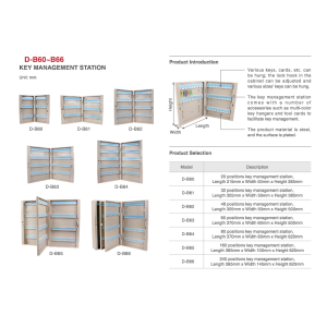 LOTO Safety Lockout D-B63 Key Management Station 60 Positions Key