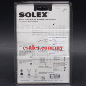 SOLEX S60 Marine Grade SUS304 Stainless Steel Padlock - Image 2