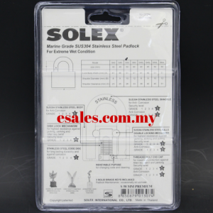 SOLEX S50 Marine Grade SUS304 Stainless Steel Padlock - Image 2