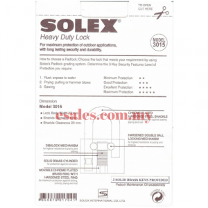 SOLEX 3015 Padlock - Image 5