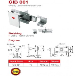 GERE GIB001-M26D PRIVACY LOCK WITH INDICATOR