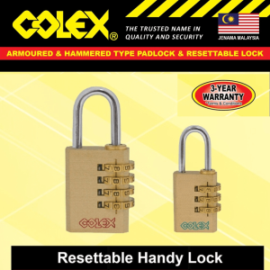 COLEX V634 4 Digit Resettable Handy Lock