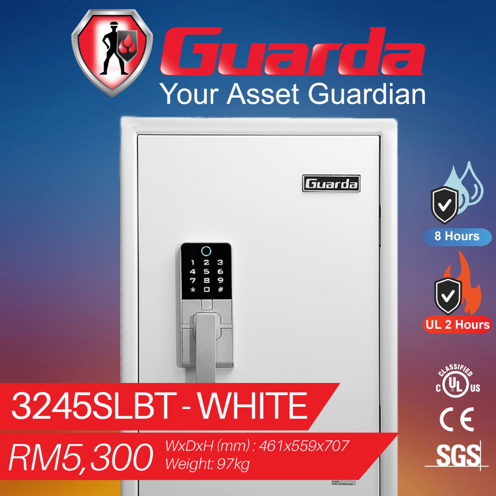 Guarda 3245SLBT-WHITE Commercial Safe, Fire Protection, Water Protection