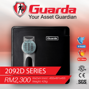 Guarda 2092D Home Safe, Fire Protection, Water Protection