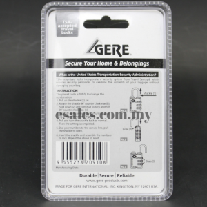 GERE CL32-21100TSA COMBINATION TSA LUGGAGE LOCK - Image 2